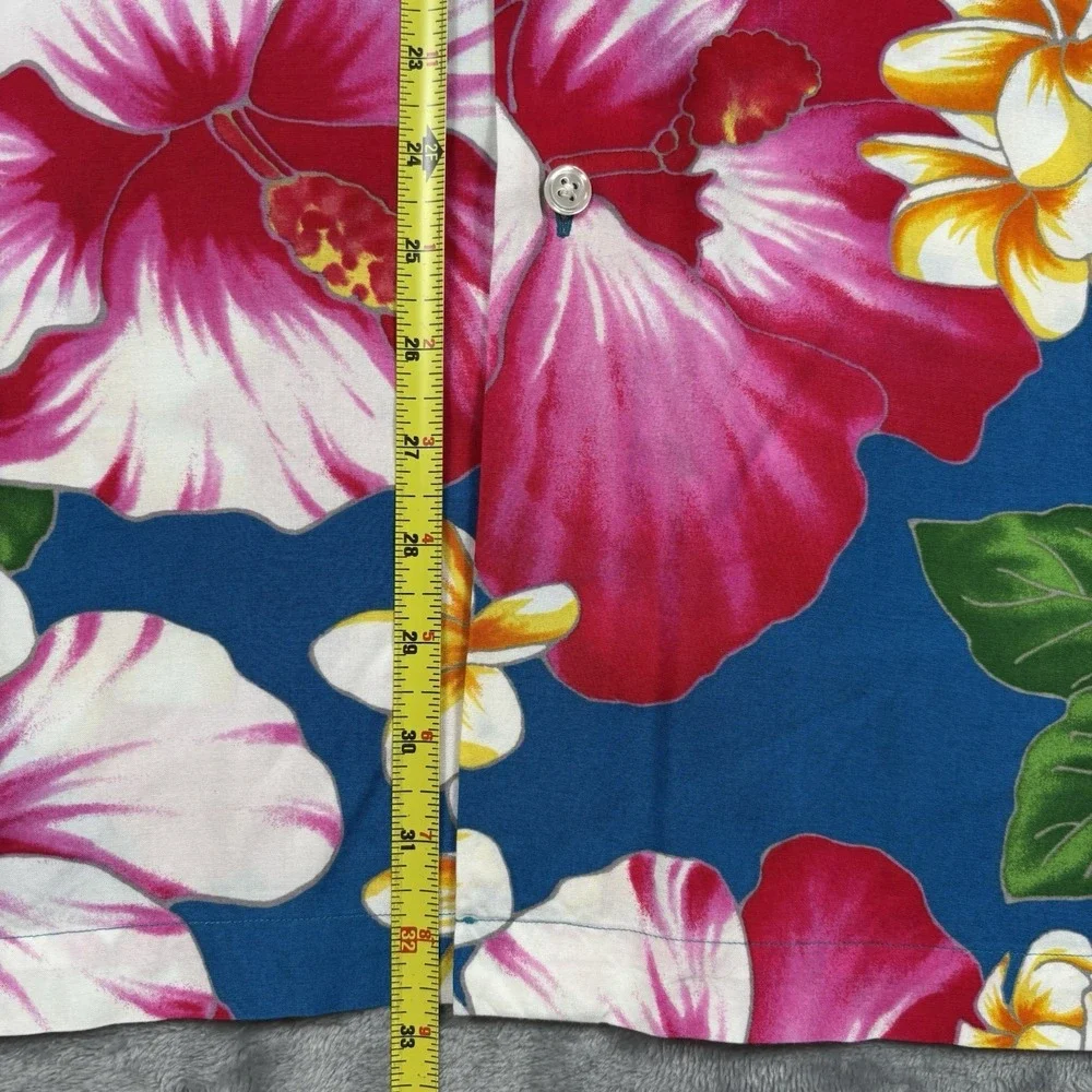 Vintage Polo Ralph Lauren Hawaiian Shirt Viscose Floral Camp Men's Size Large